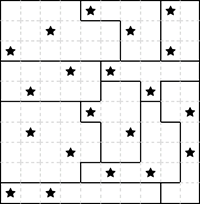 Star Battle Sample Puzzle Solution